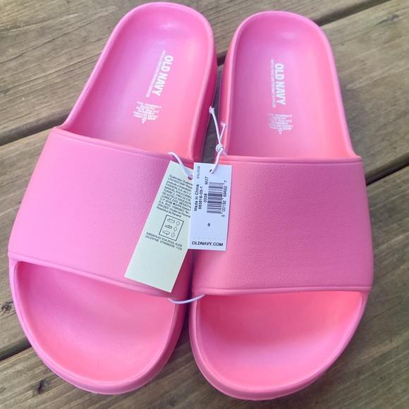 Old Navy Shoes - NWT Old Navy Women's Pink Slide Sandals size 8